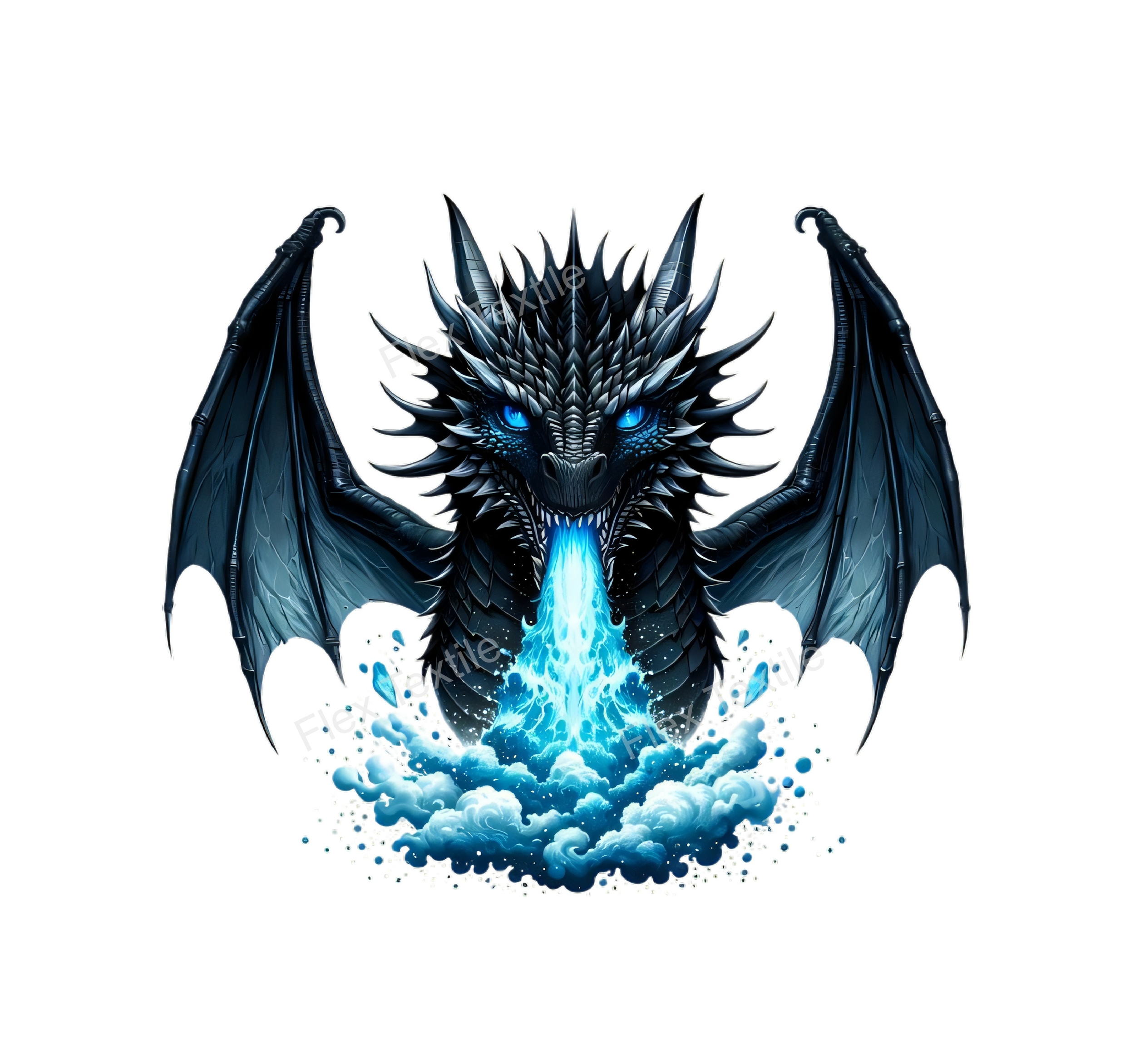 dragon élément eau transfert thermocollant impression dtf flex textile