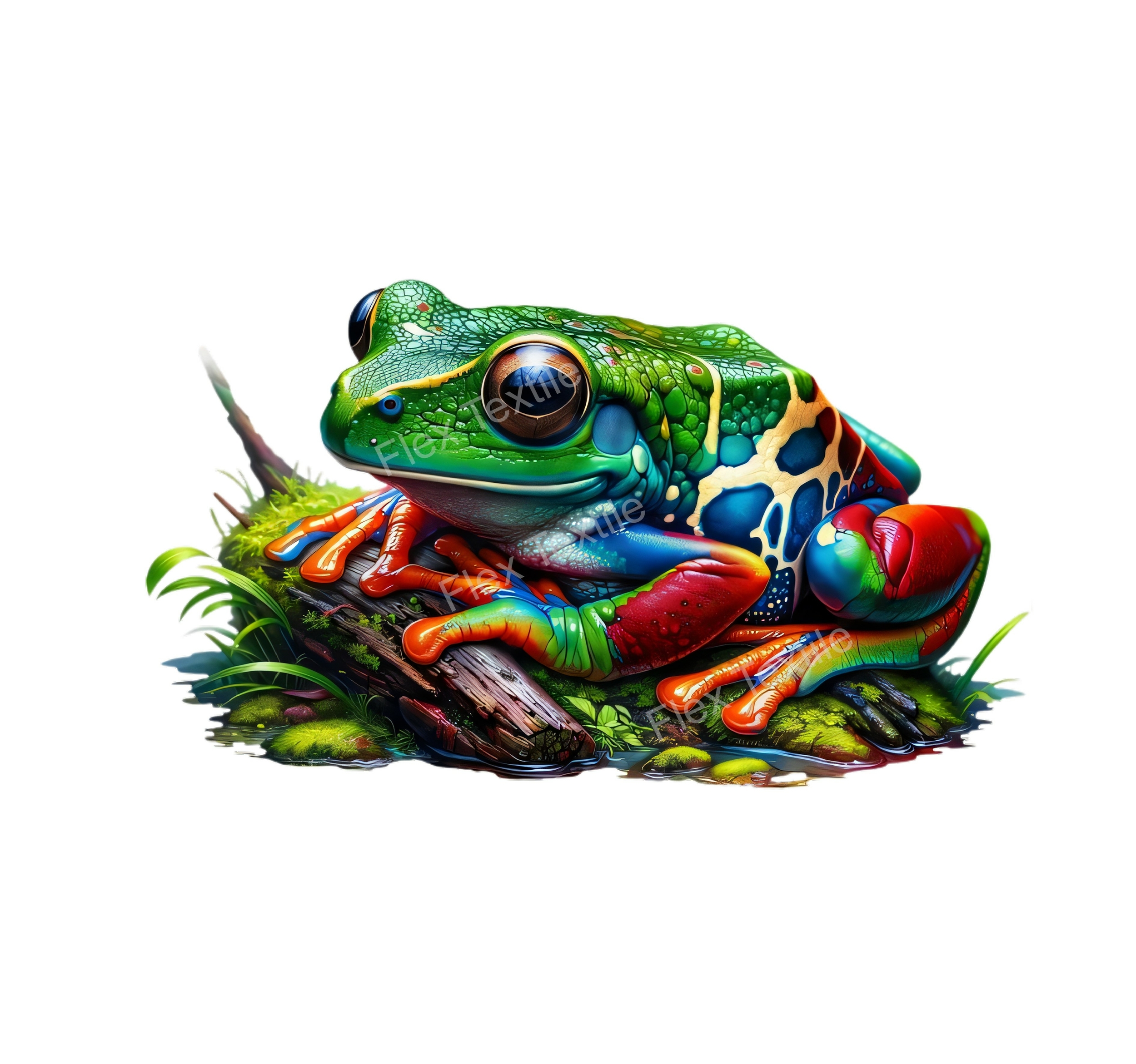 grenouille couleurs transfert thermocollant impression dtf elx textile