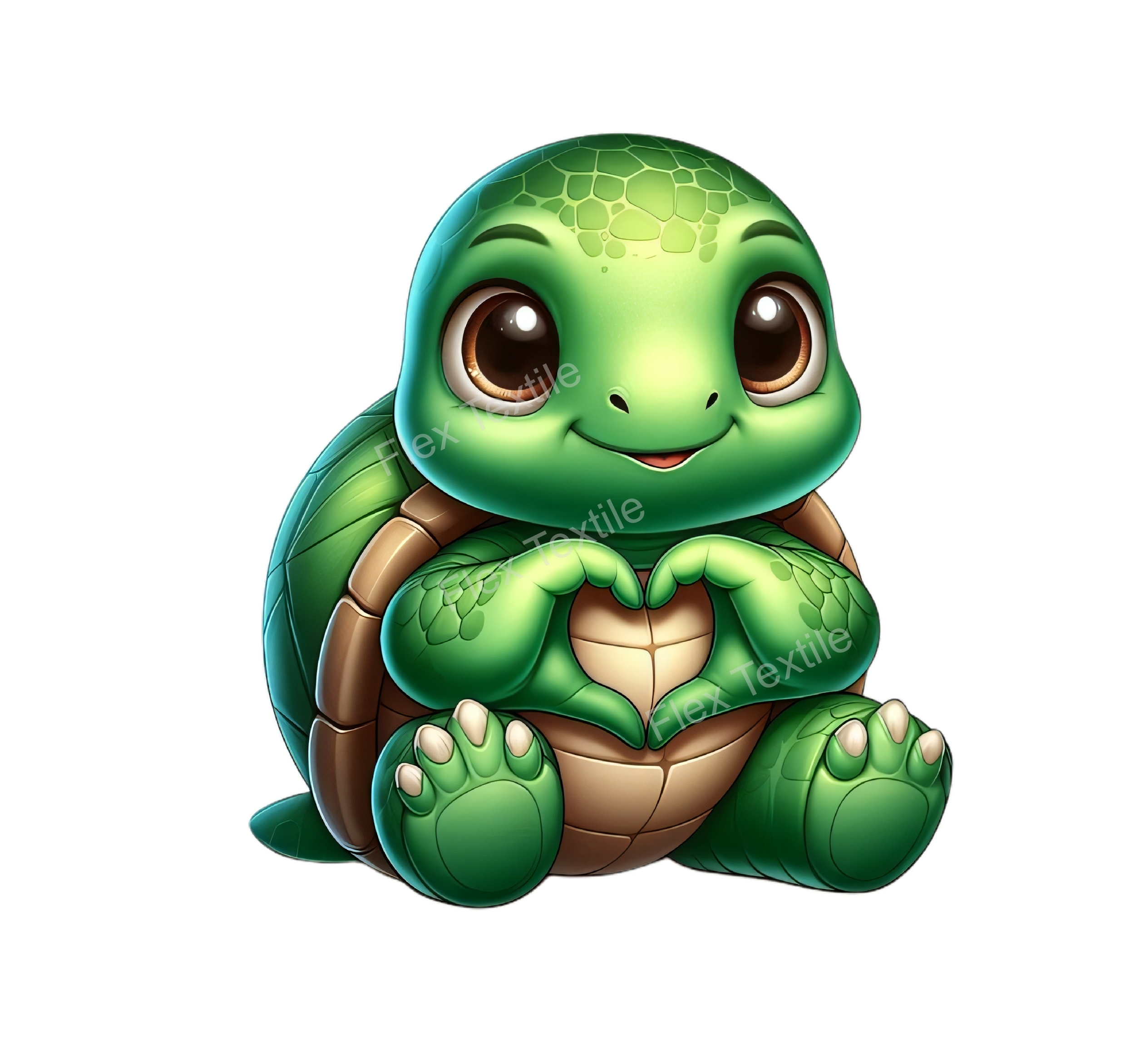 tortue coeur transfert thermocollant impression dtf lfex textile