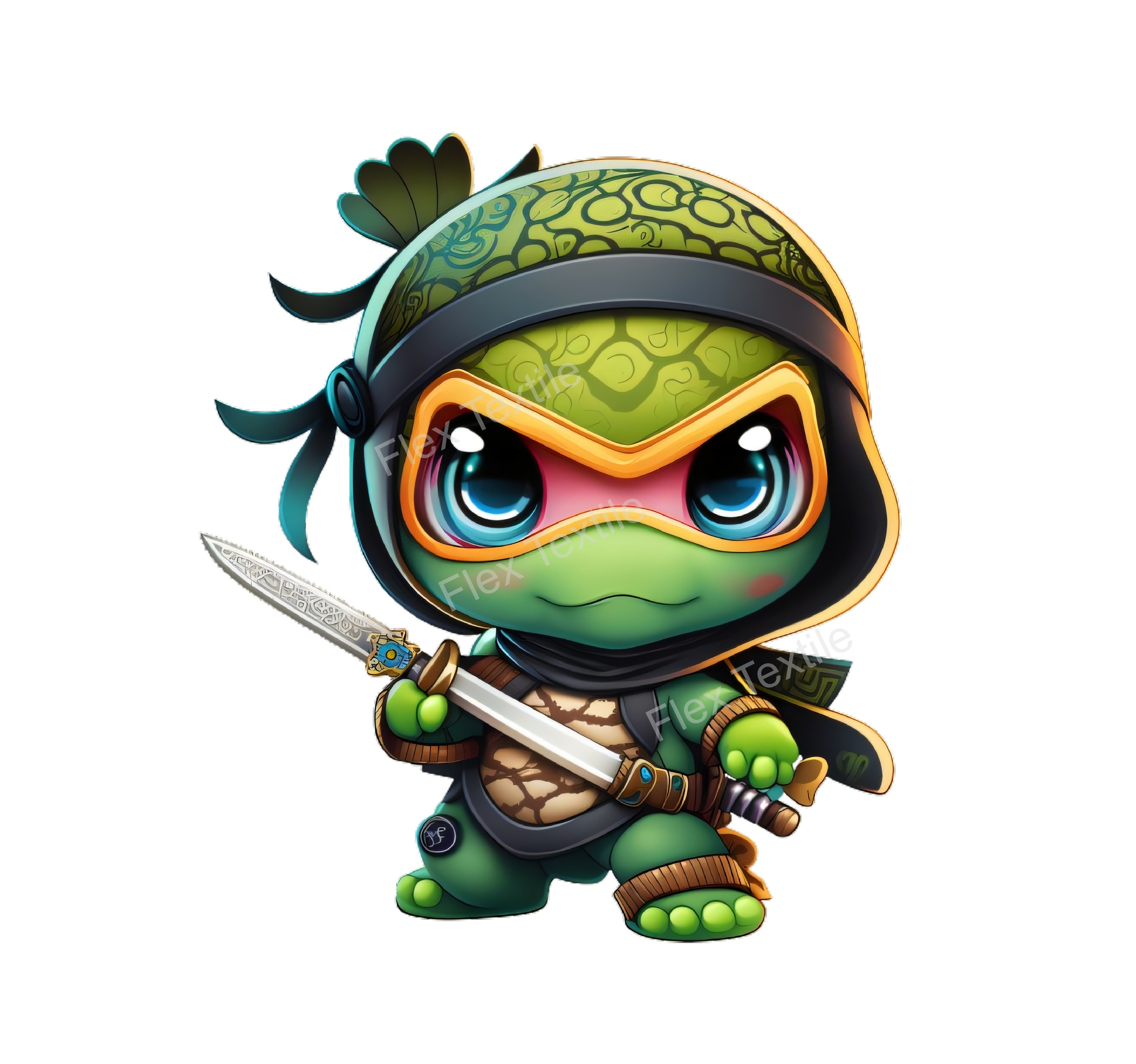 tortue ninja transfert thermocollant impression dtf lfex textile