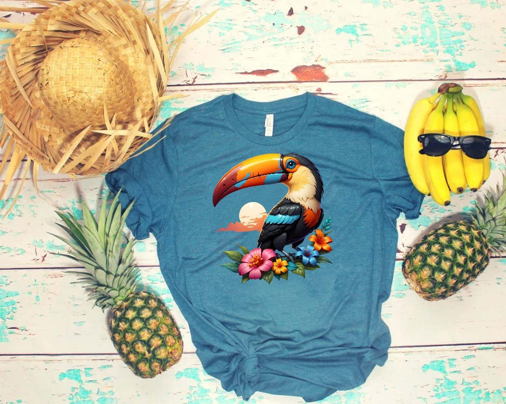 Oiseau Toucan Fleurs1