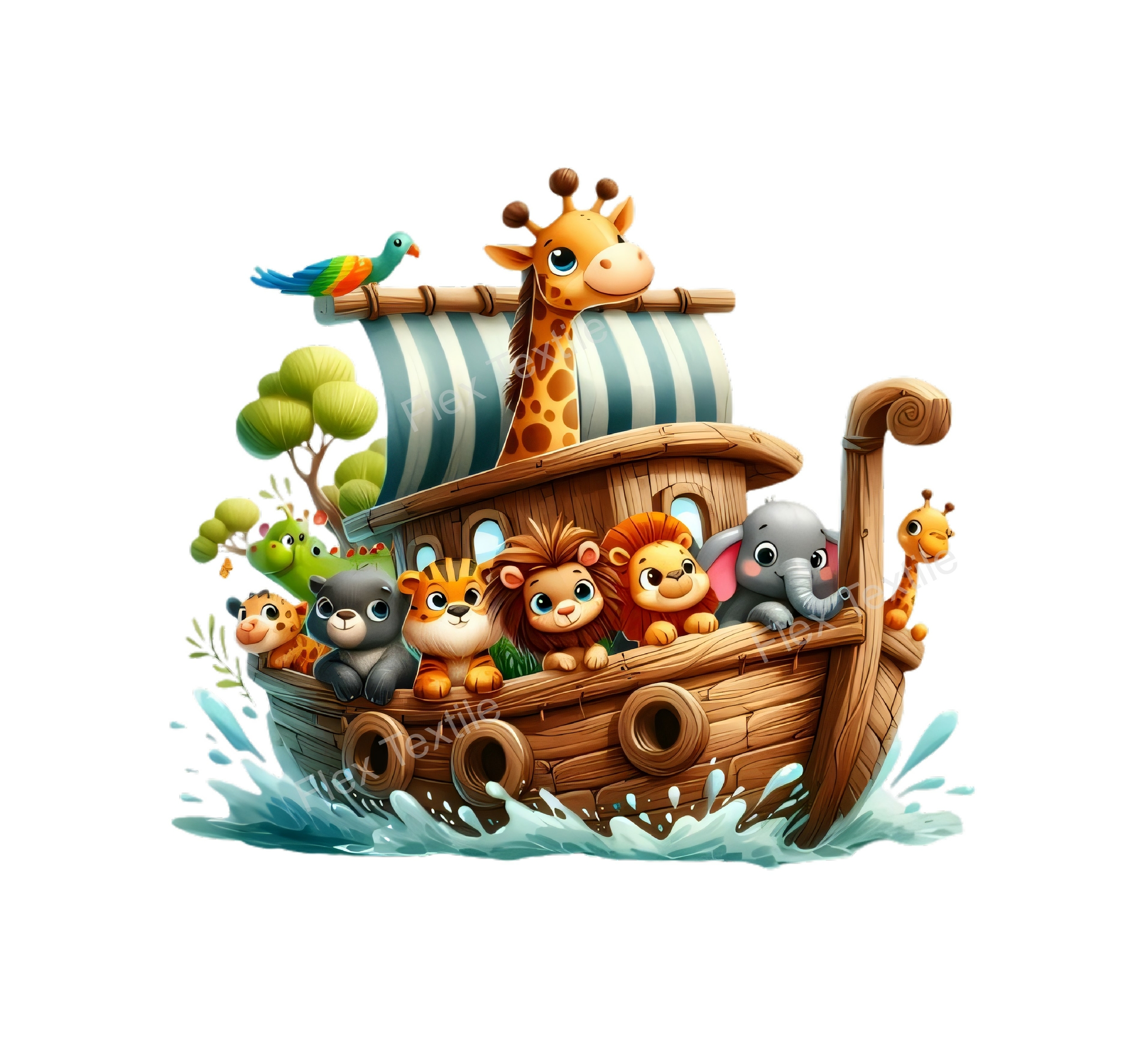 bateau animaux transfert thermocollant impression dtf flex textile