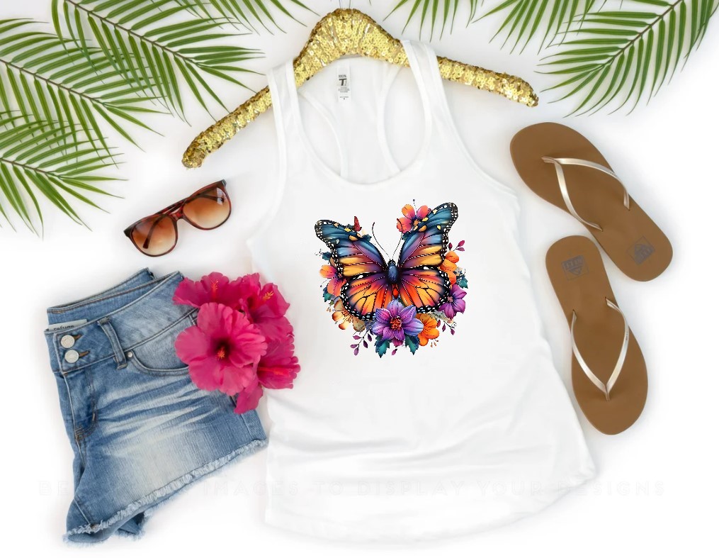Joli Papillon Fleurs1
