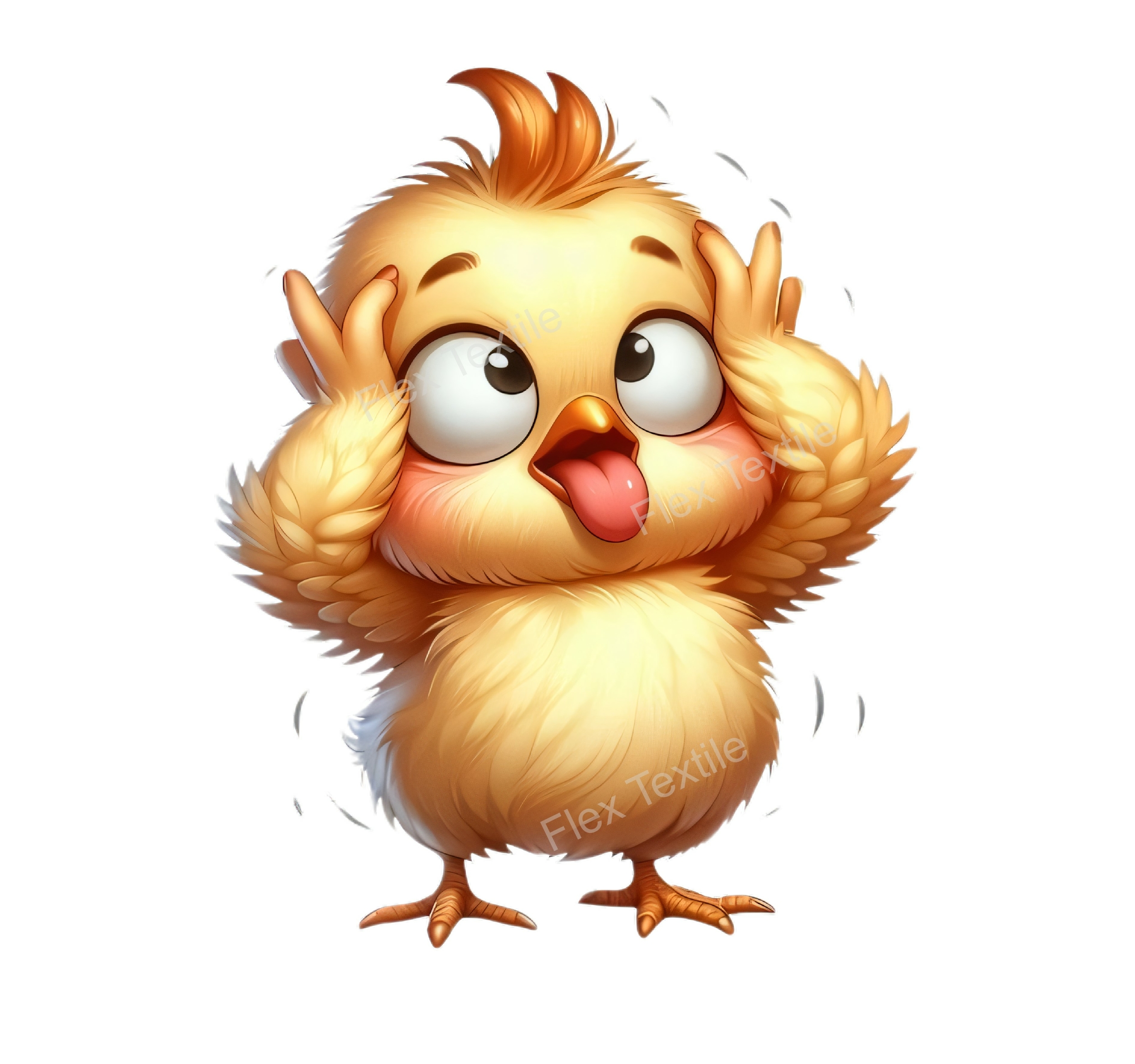 poulet humour transfert thermocollant impression dtf flex textile