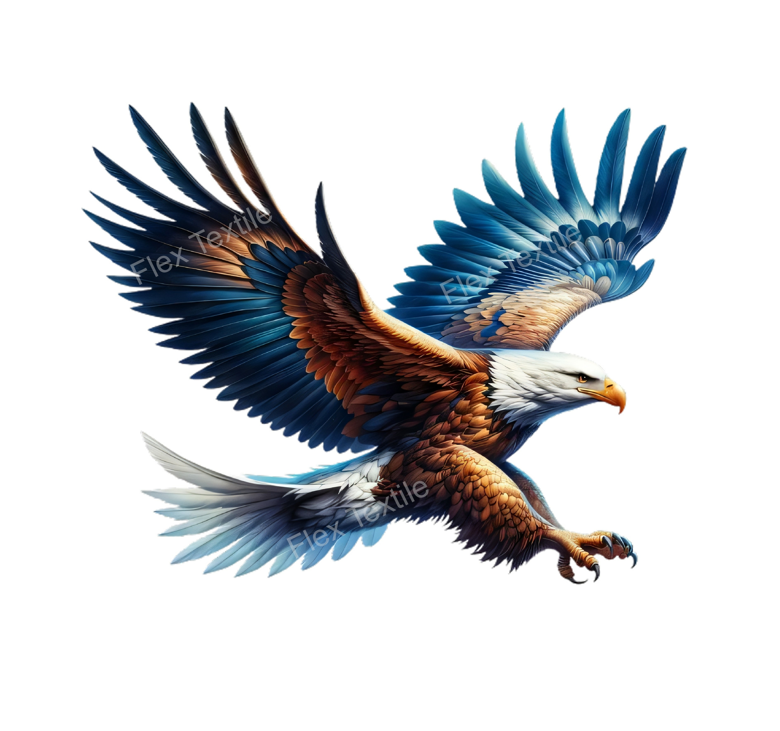 magnifique aigle transfert thermocollant impression dtf flex textile