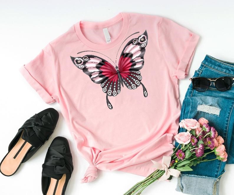 Papillon Rose et Noir1
