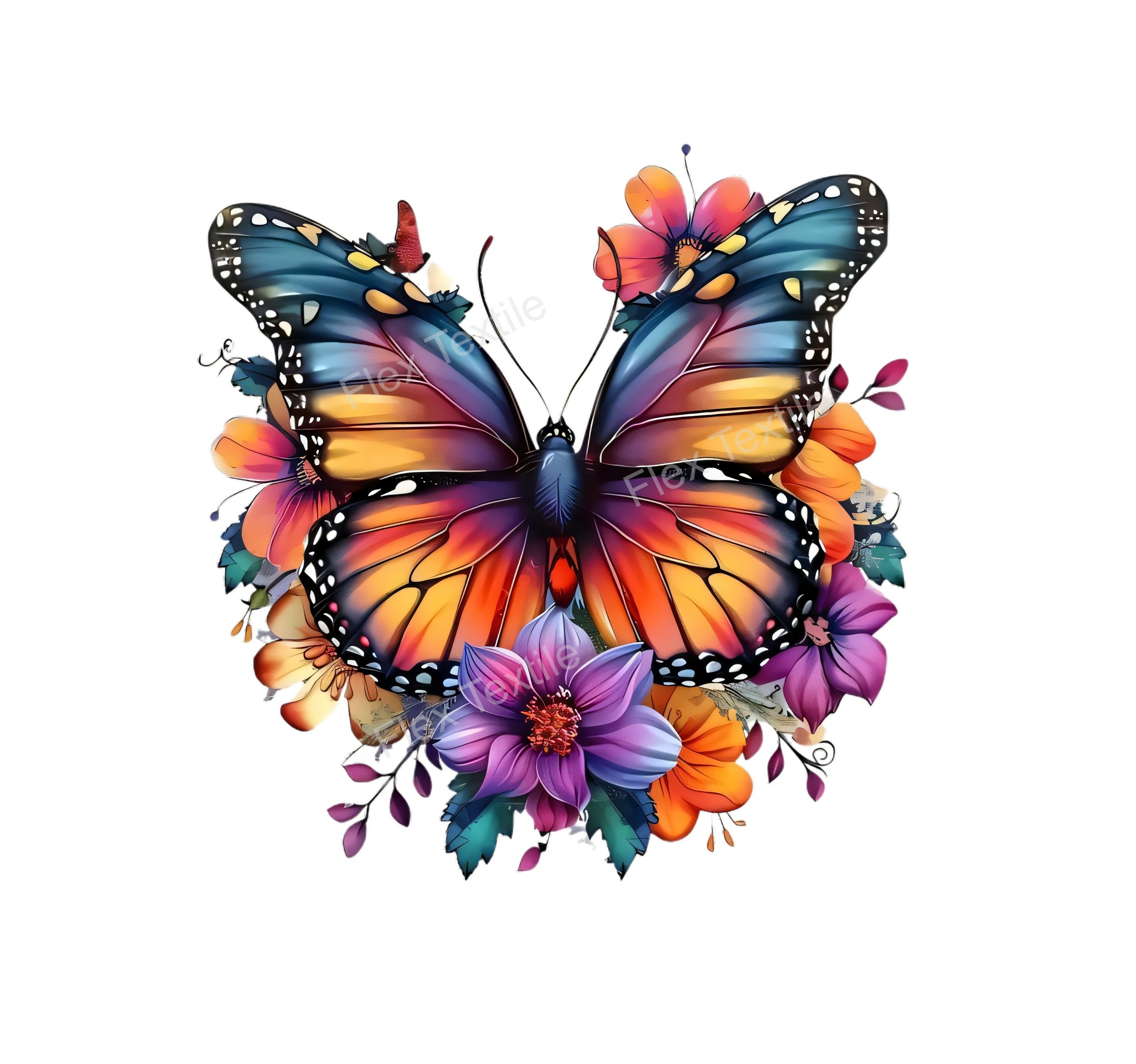 Kit De 9 Patches Thermocollants - Motifs Crâne Fleurs Et Papillons - Pour Customiser Vêtements Et Accessoires