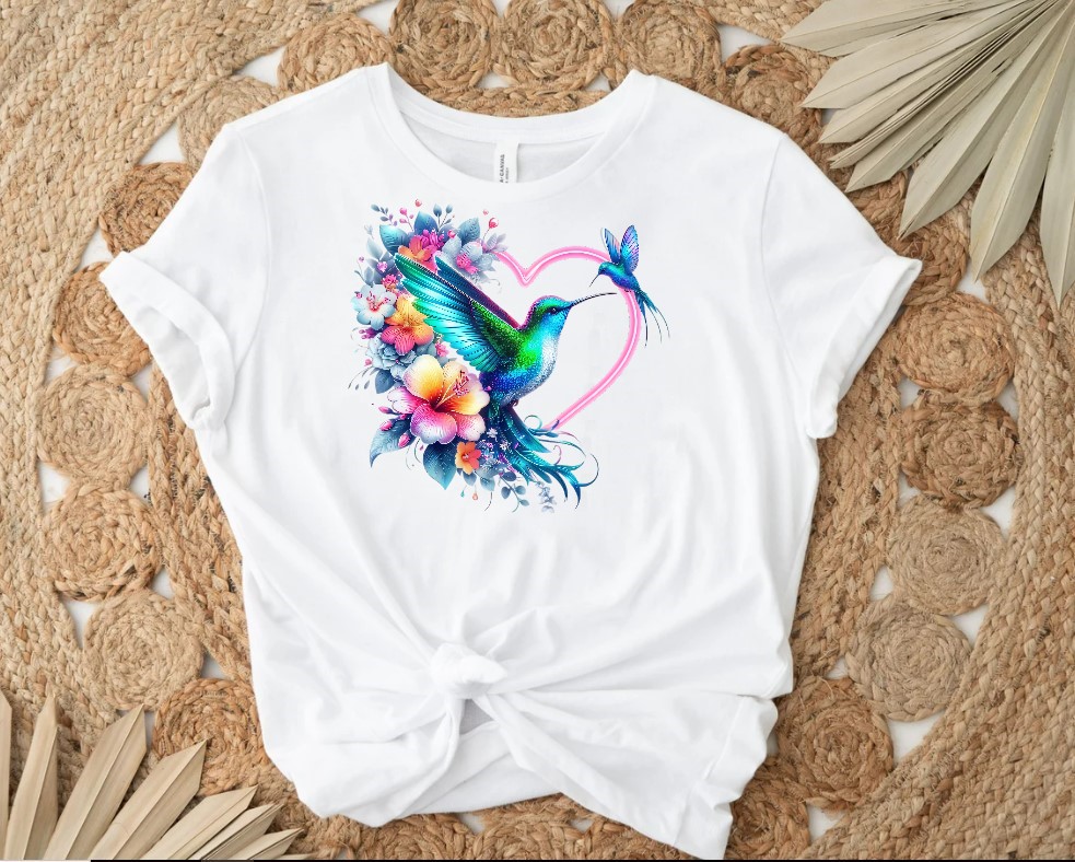 Colibris Fleurs Coeur1