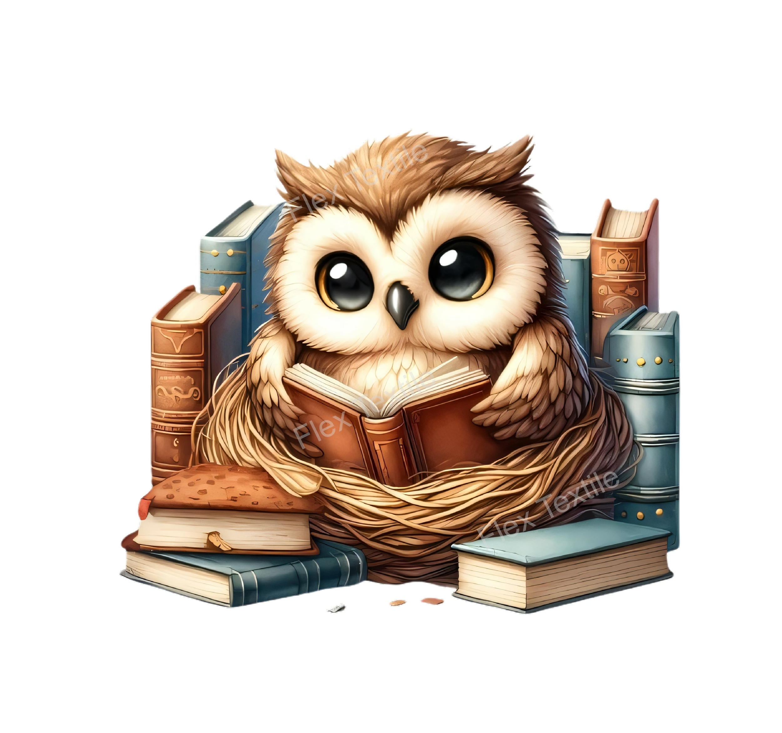 hibou livres transfert thermocollant impression dtf lfex textile