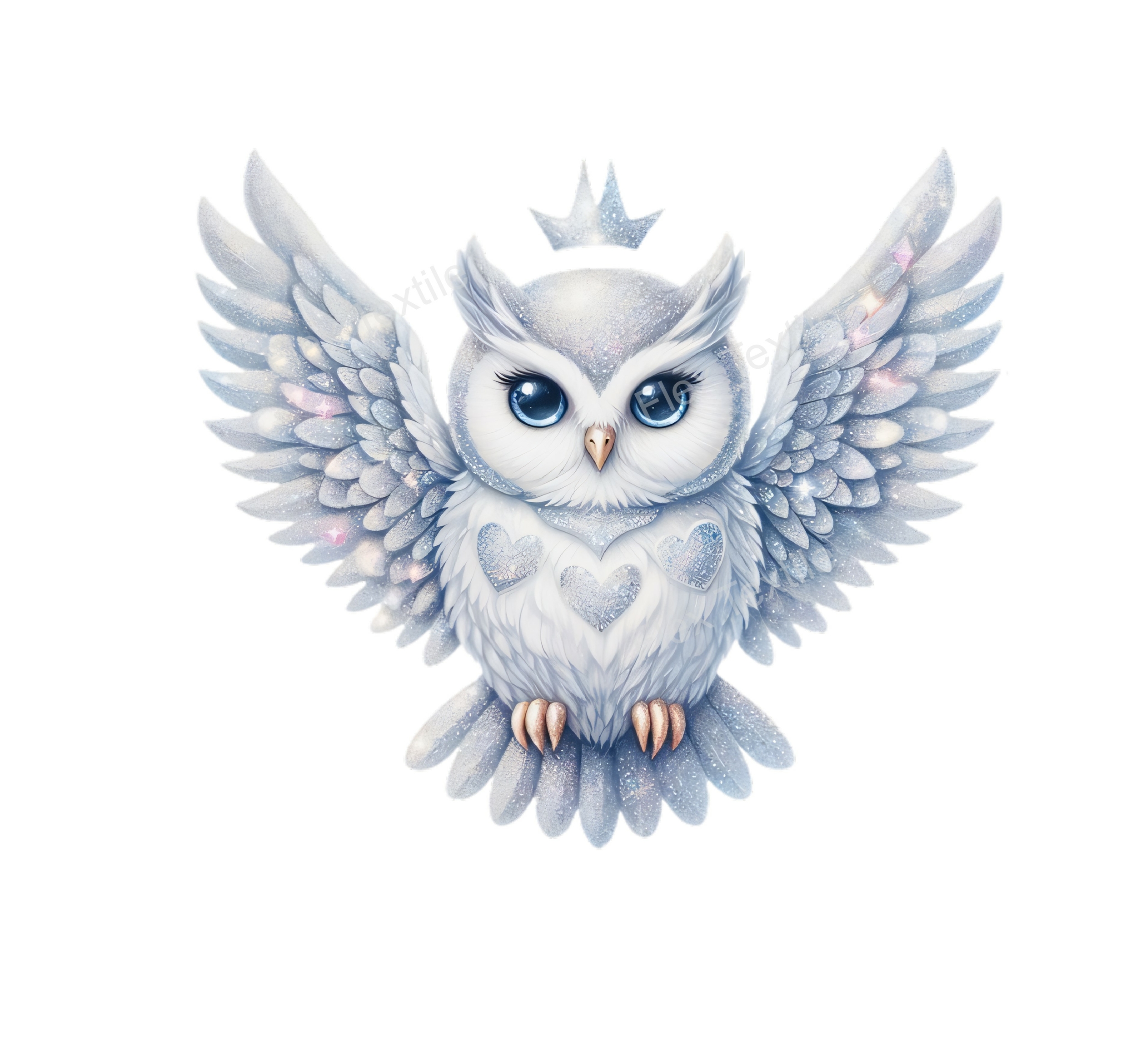 hibou blanc transfert thermocollant impression dtf flex textile
