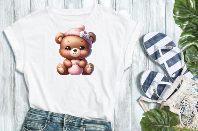 Ourson Bonnet Rose1