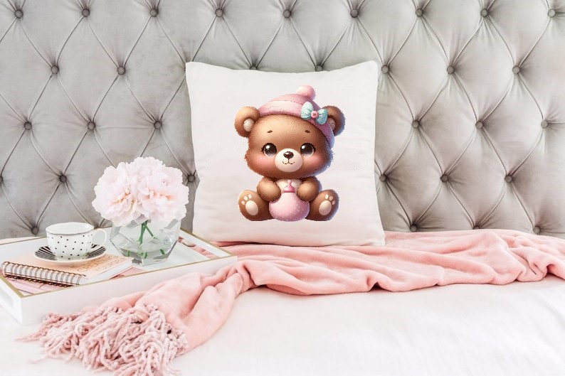 Ourson Bonnet Rose2