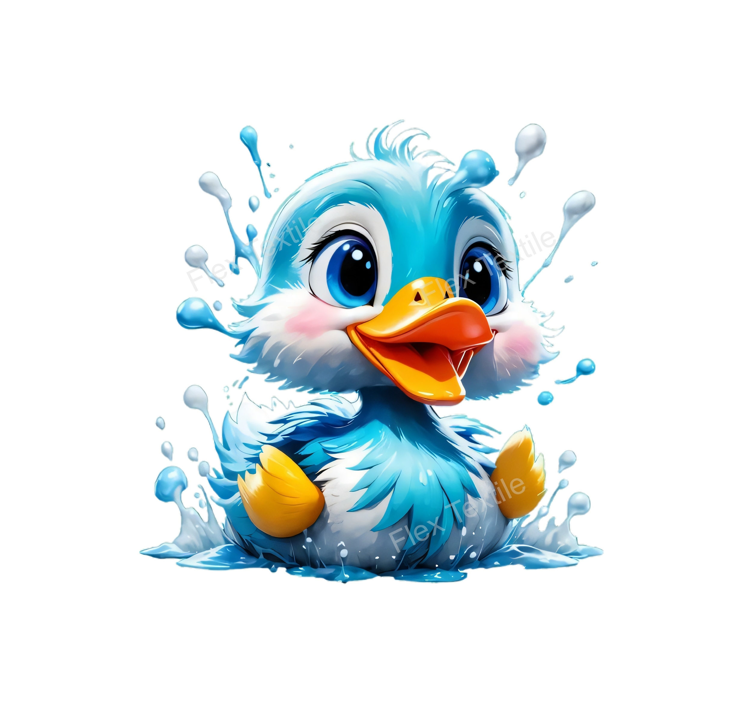 canard joue eau transfert thermocollant impression dtf flex textile