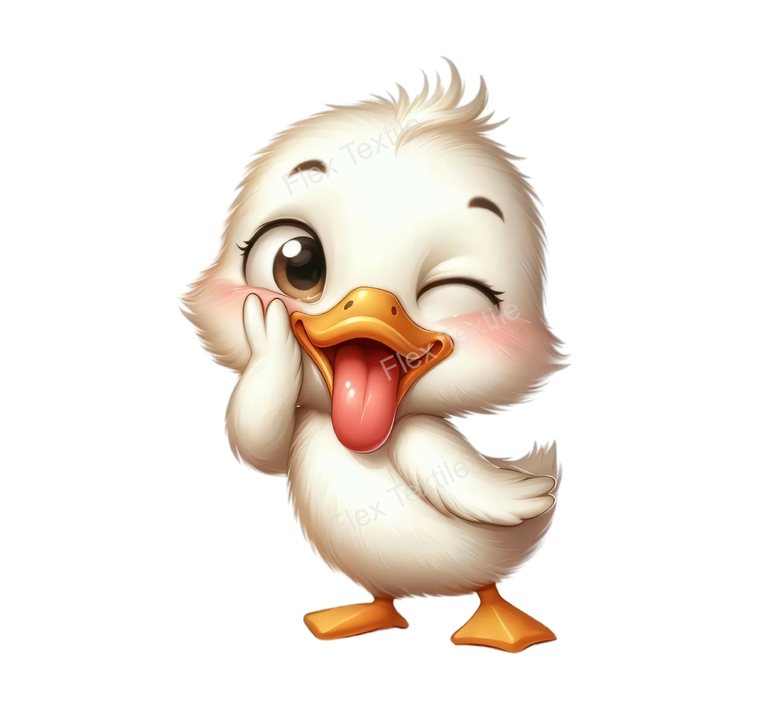 canard humour clin doeil transfert thermocollant impression dtf flex textile
