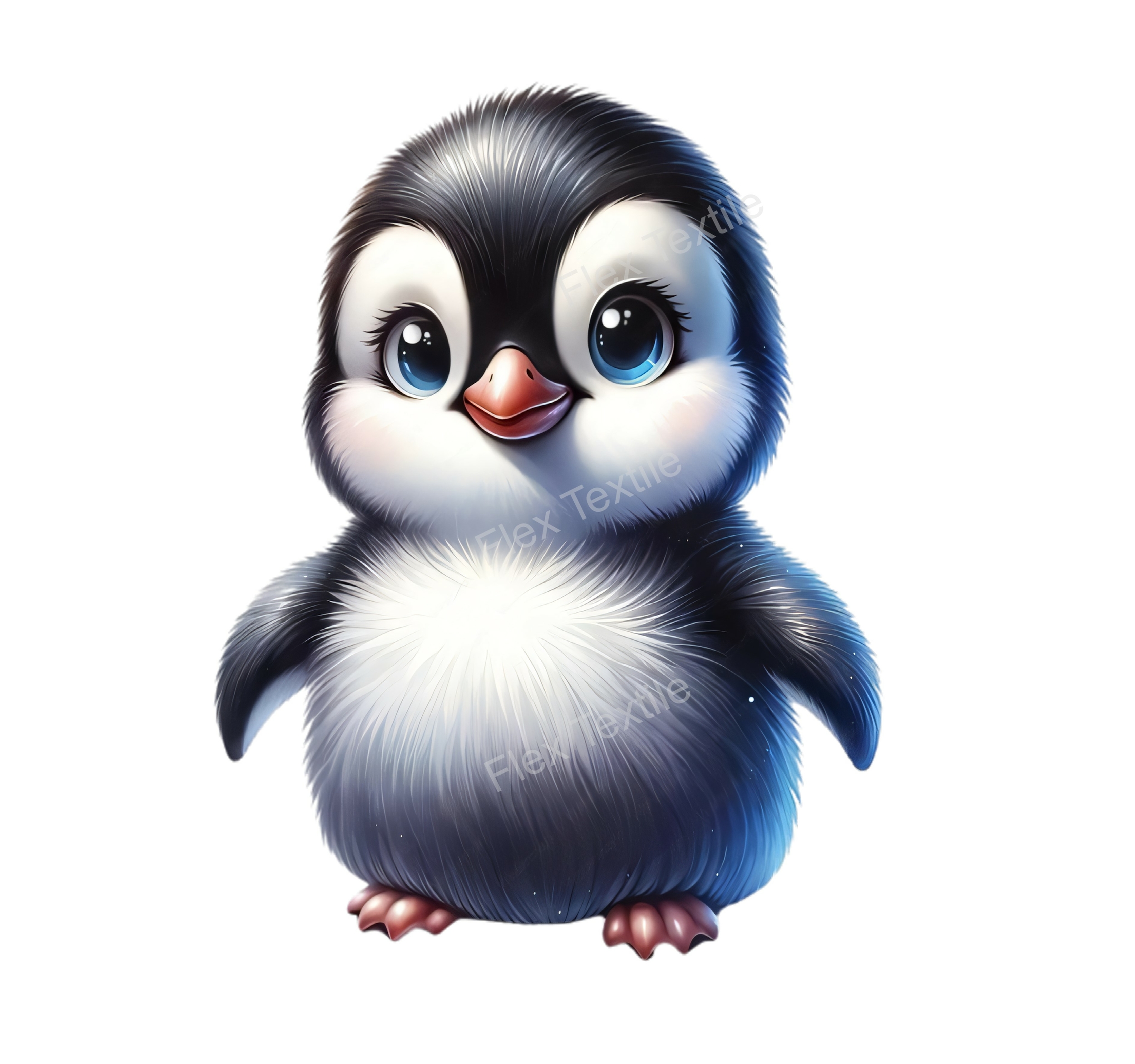 bébé pingouin transfert thermocollant impression dtf flex textile