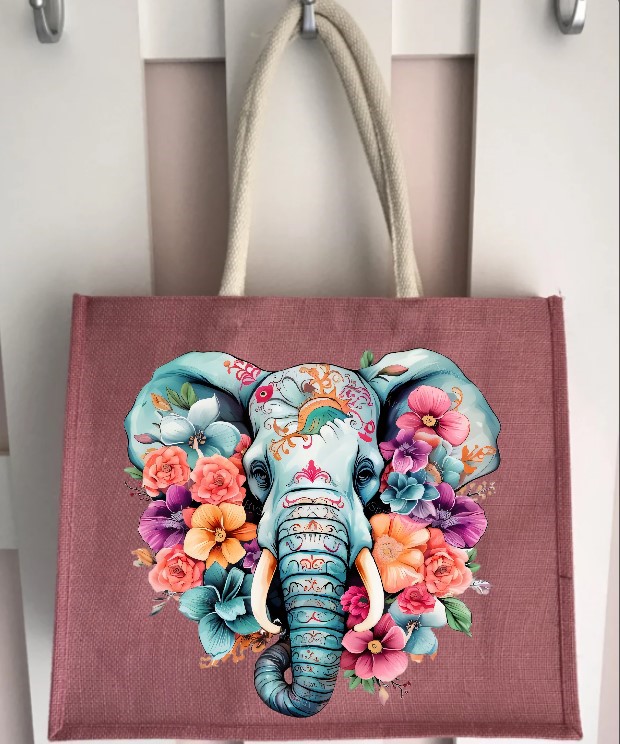 Tête Eléphant Fleurs2