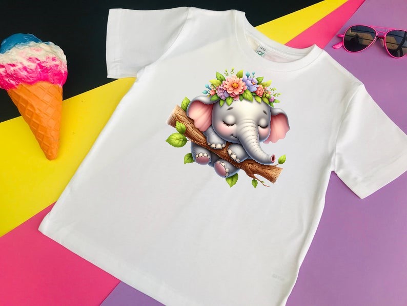Bébé Eléphant Dort Branche1