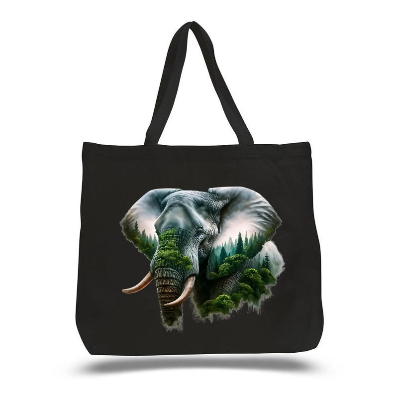 Tête Eléphant Paysage Arbre2