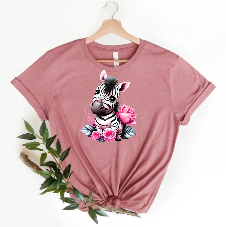 Zèbre Fleurs Cute1