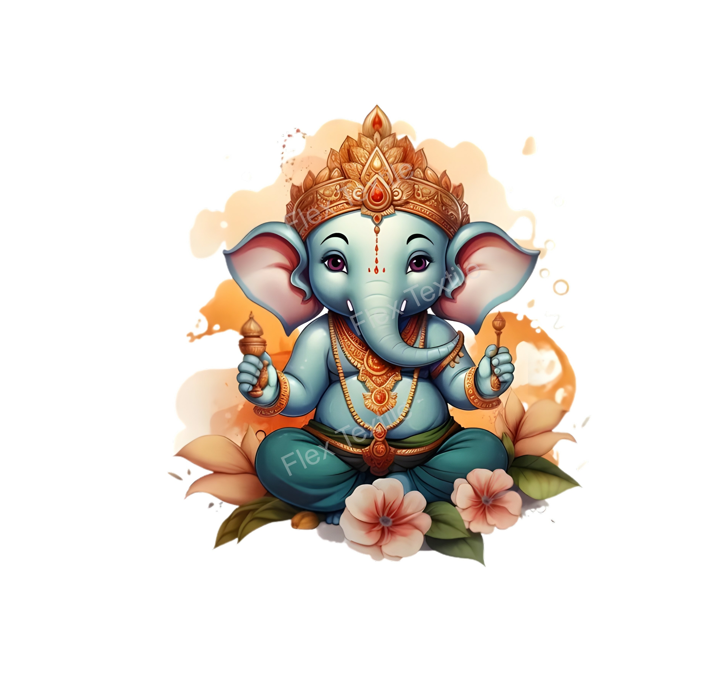 Elephant zen transfert thermocollant impression DTF flext textile