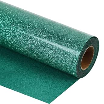Feuille Flex thermocollant Vert émeraude jade pailleté paillettes