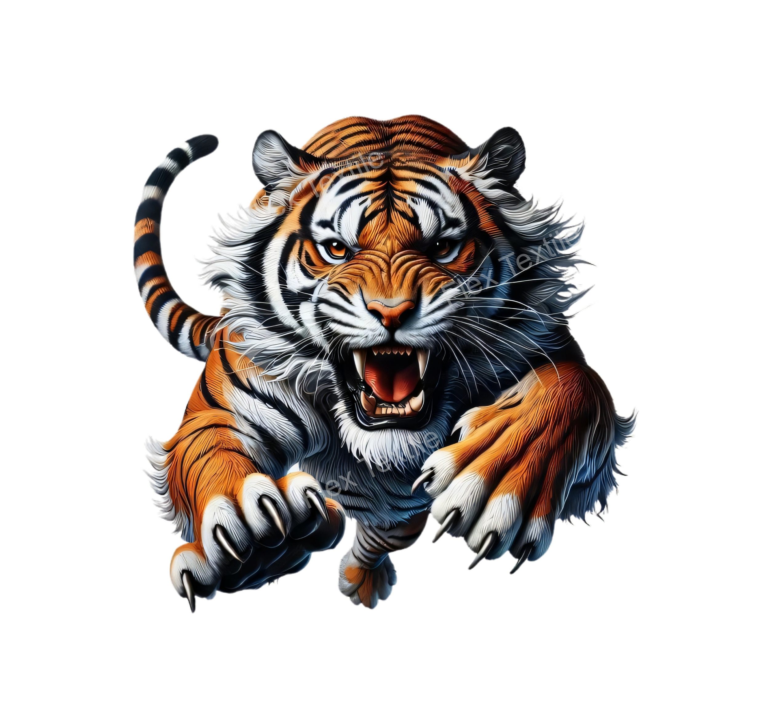 Tigre Saute Transfert thermocollant impression DTF flex textile