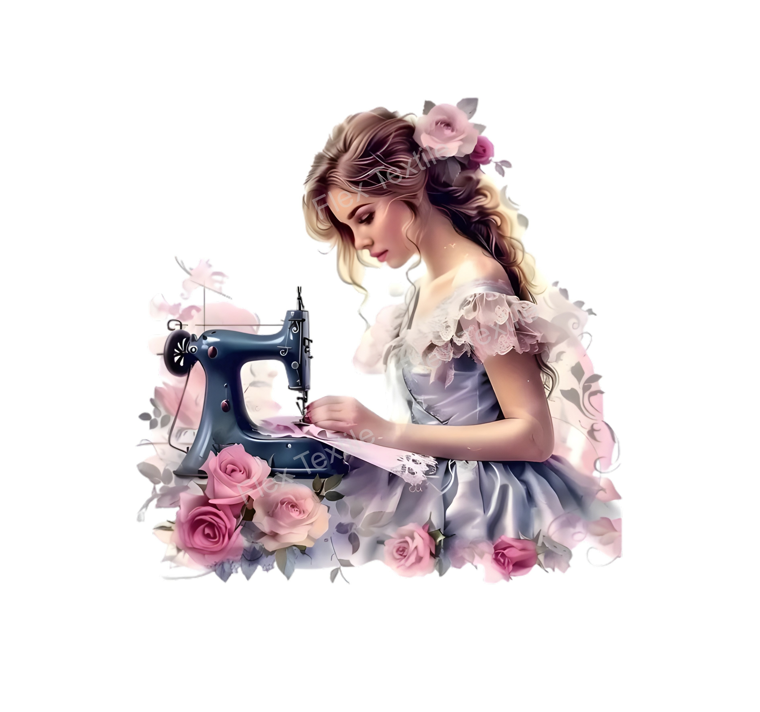 Femme Couturière transfert thermocollant impression dtf flex textile