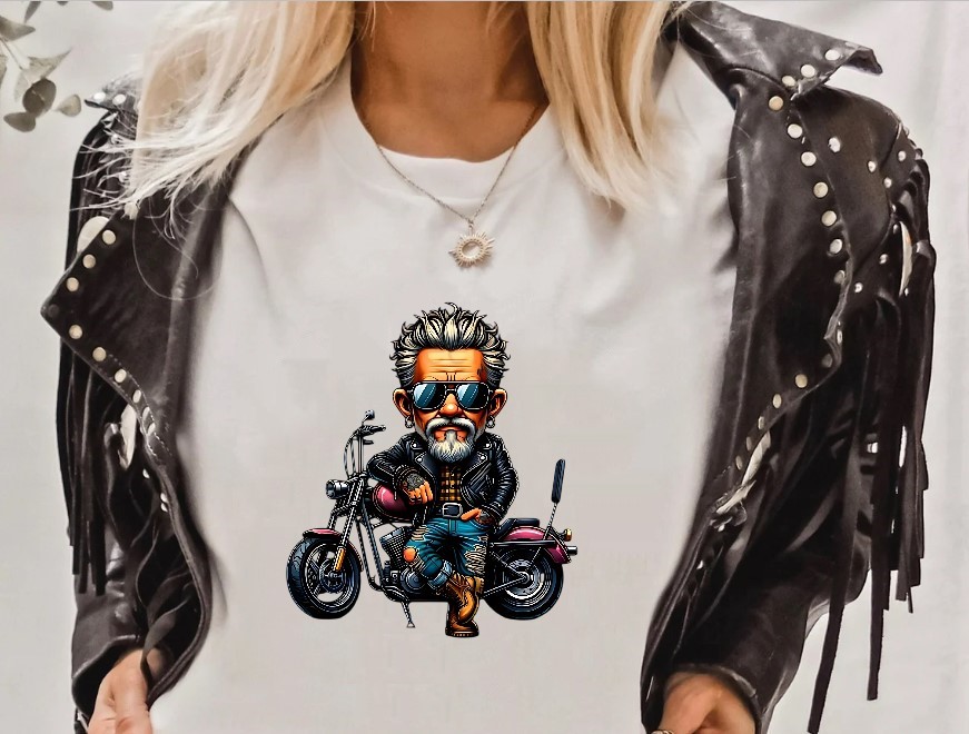 Homme Lunettes Moto transfert thermocollant impression dtf flex textile t-shirt homme femme enfant sweat débardeur top