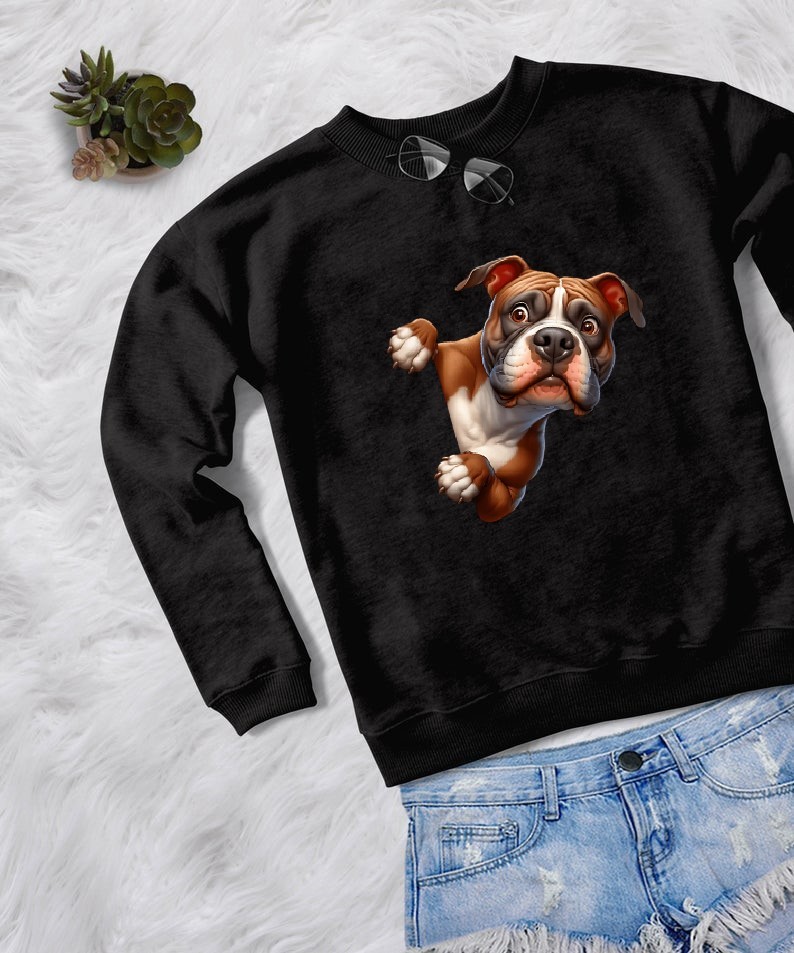 chien caché transfert thermocollant impression dtf flex textile pull sweat homme femme enfant