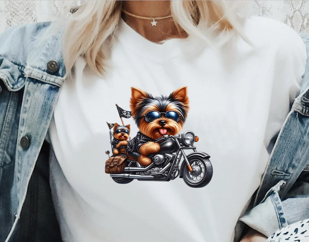 york motard transfert thermocollant impression dtf flex textile t-shirt sweat top débardeur femme homme enfant