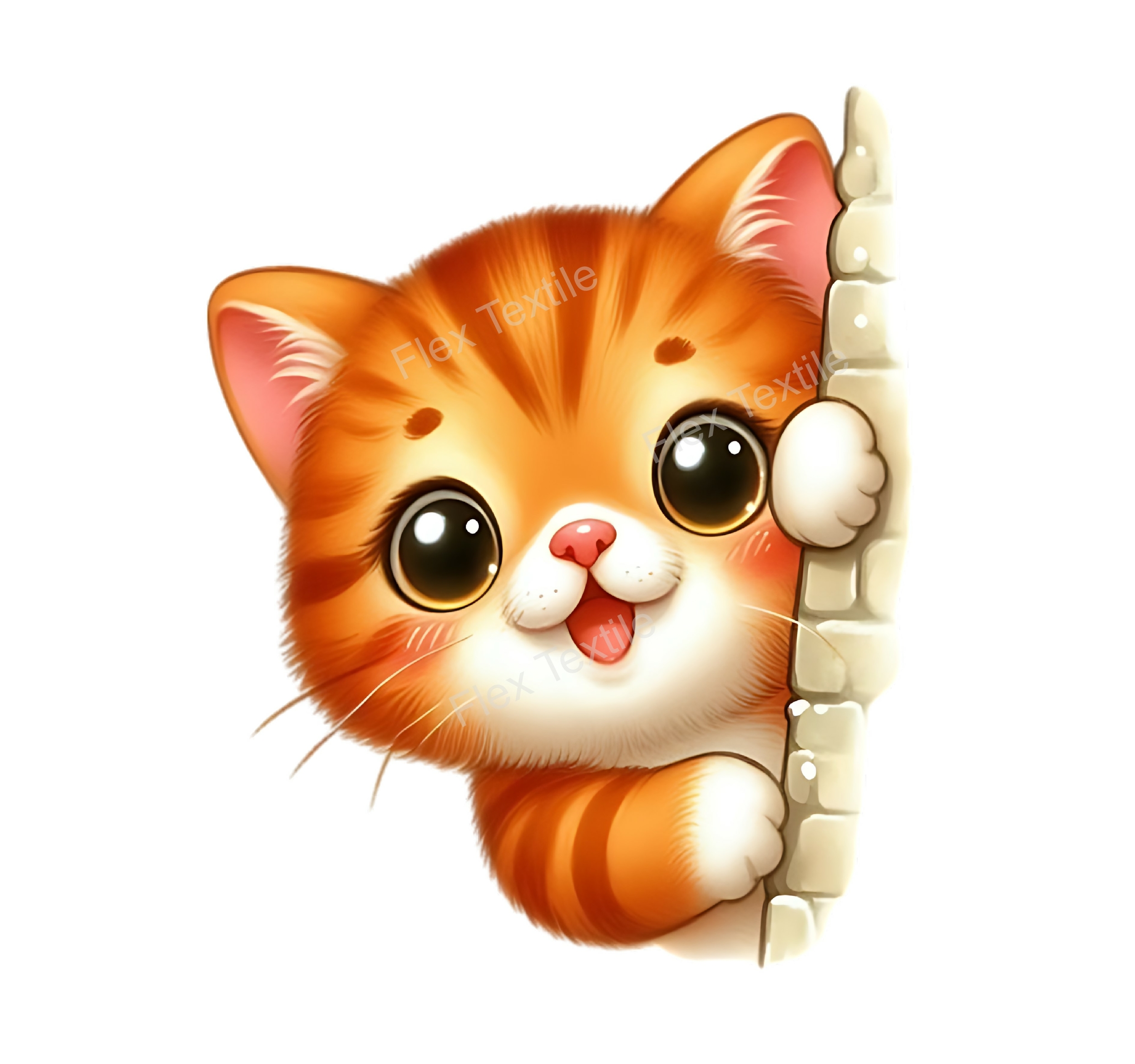 chat mur caché transfert thermocollant impression dtf flex textile