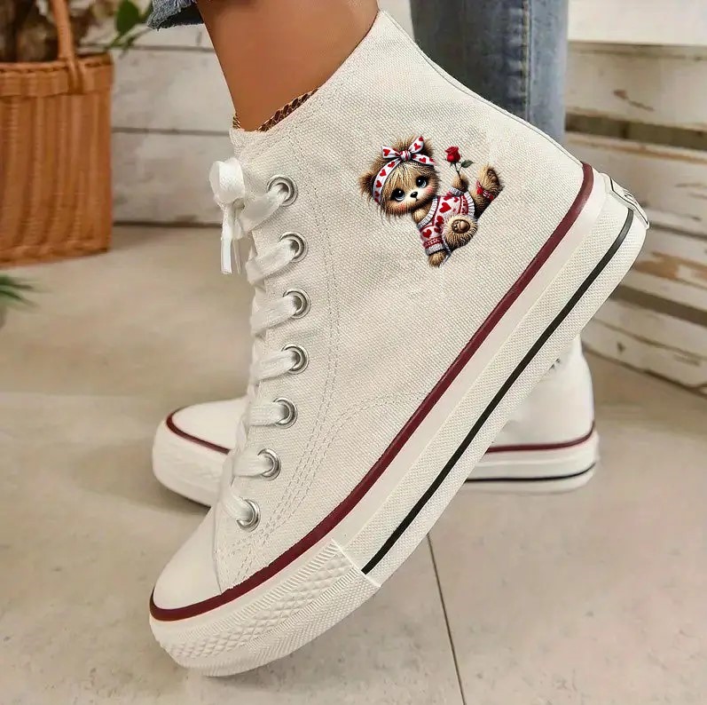 ours coeurs fleur rose transfert thermocollant impression dtf flex textile chaussures accessoire objet déco