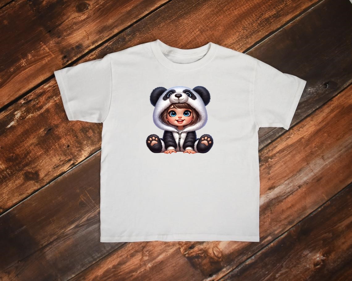 enfant panda transfert thermocollant impression dtf flex textile t-shirt enfant sweat débardeur pull vêtement