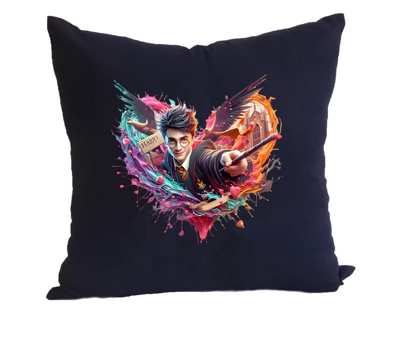 harry potter coeur transfert thermocollant impression dtf flex textile oreiller coussin objet accessoire déco