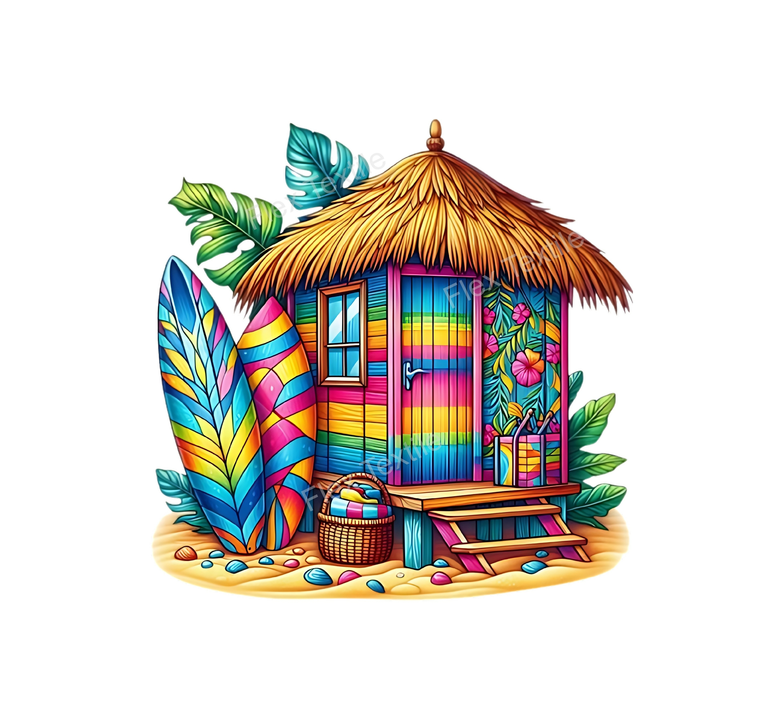cabane planches couleurs transfert thermocollant impression dtf lfex textile