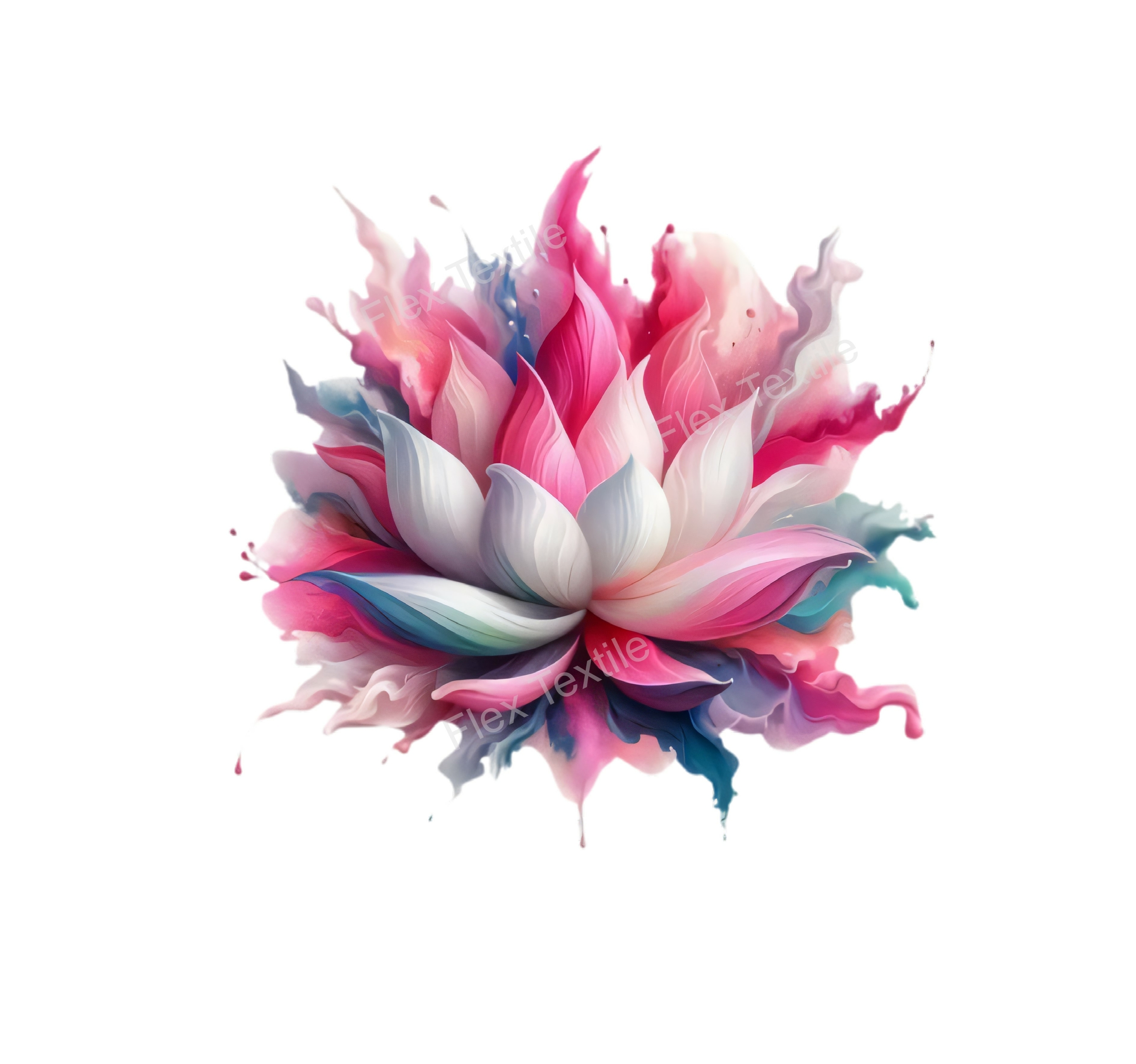 Lotus Peinture transfert thermocollant impression dtf flex textile