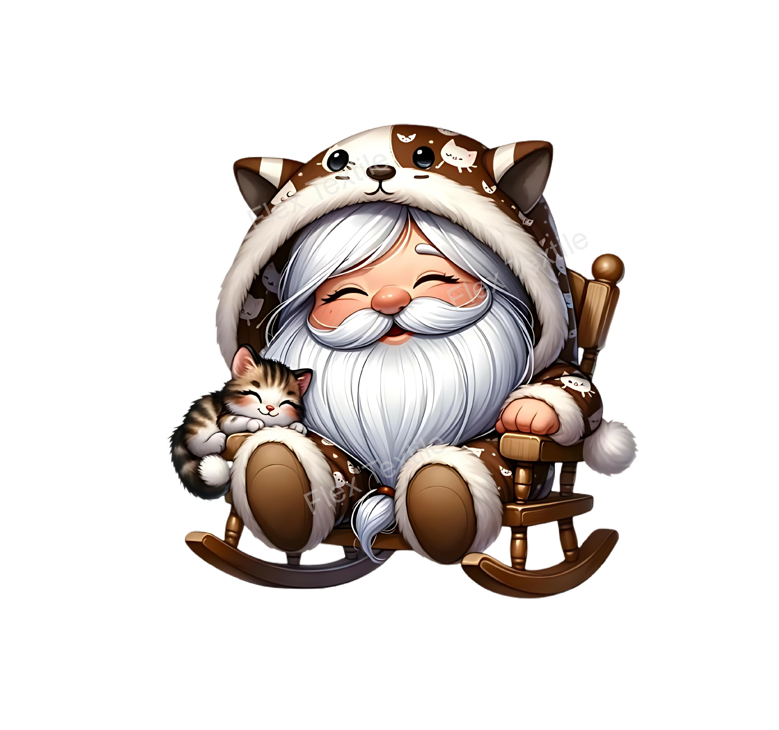 gnome chat transfert thermocollant impression dtf flex textile