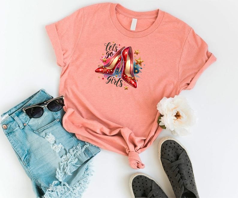 Lets Go Girls Chaussures transfert thermocollant impression dtf flex textile t-shirt femme homme enfant jeans top sweat veste