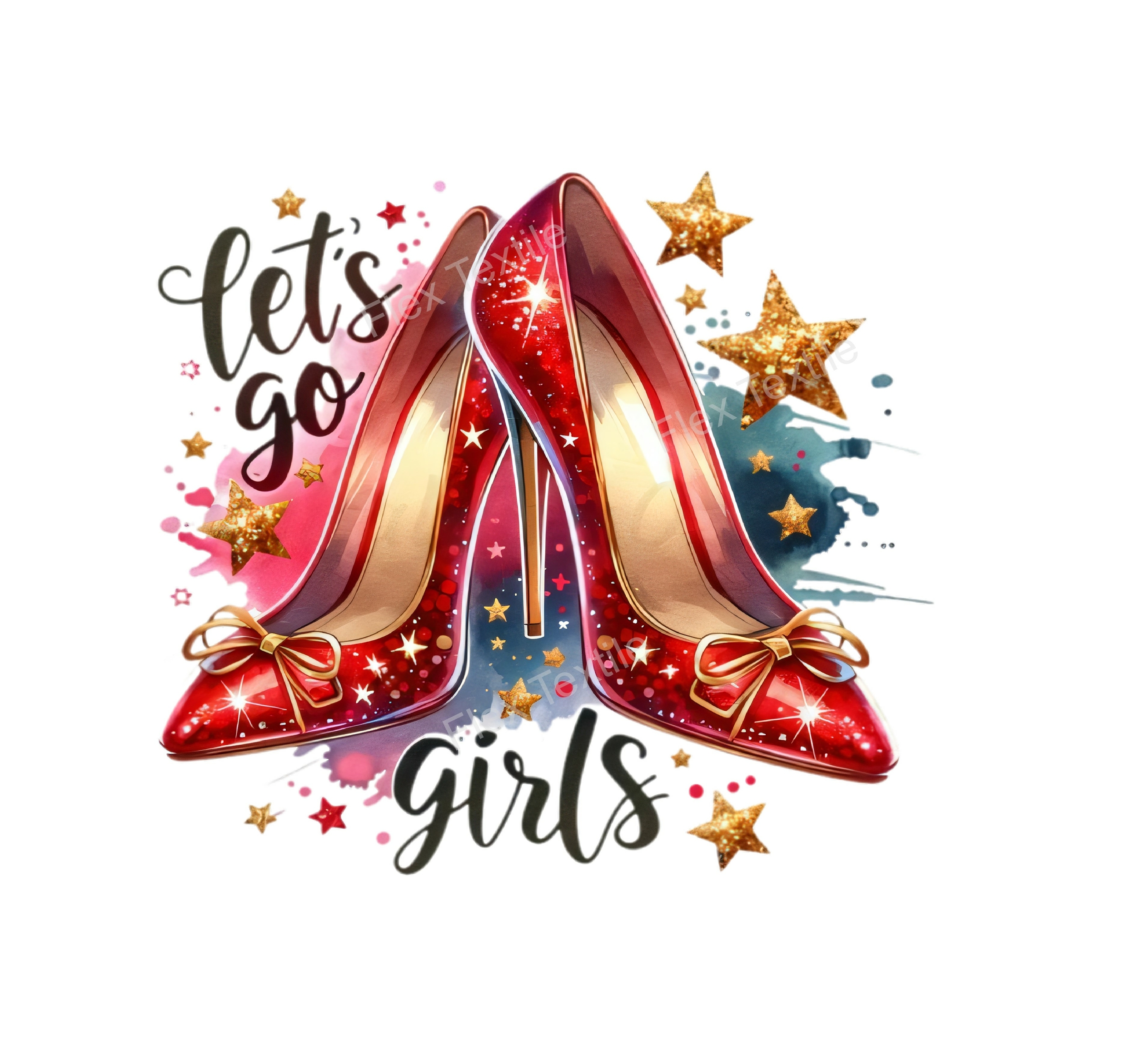 Lets Go Girls Chaussures transfert thermocollant impression dtf flex textile