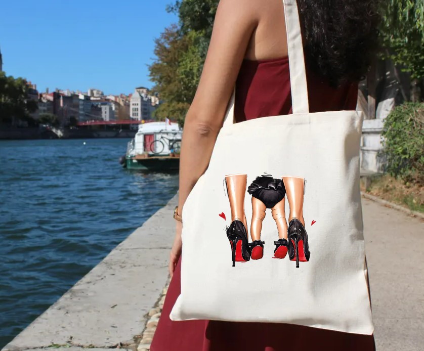 Chaussures Maman Bébé transfert thermocollant dtf flex textile sac shopping plage dos mains voyage dos sport