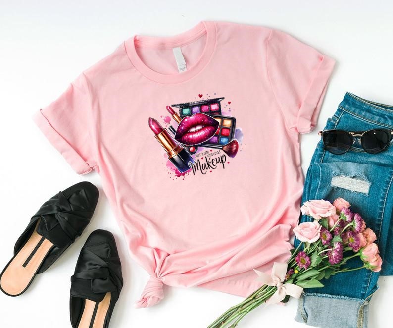Just Love Makeup transfert thermocollant impression dtf flex textile t-shirt femme enfant homme top jeans veste sweat