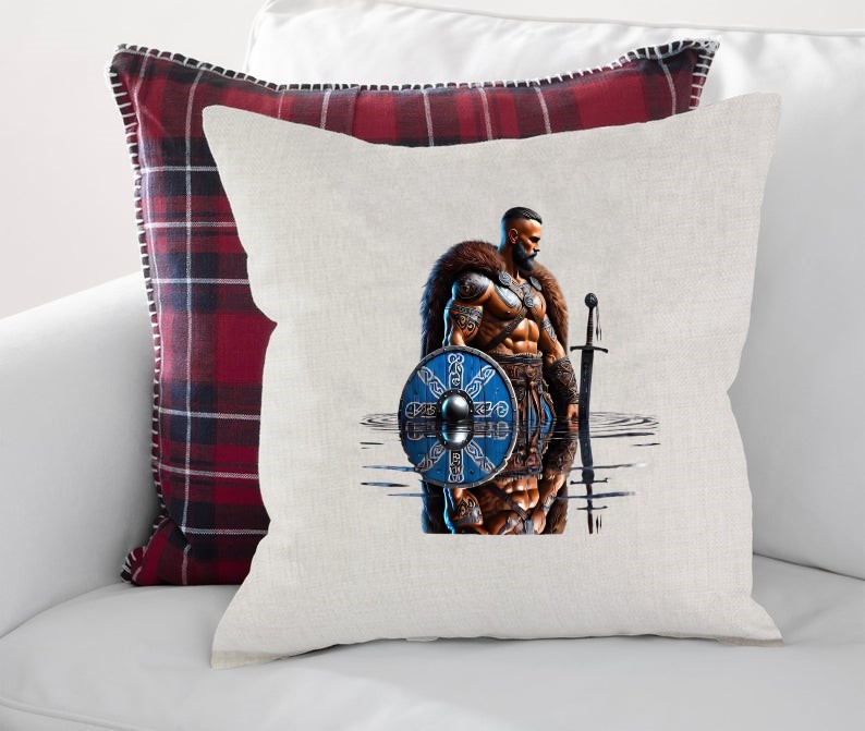 Homme Viking Eau transfert thermocollant impression dtf flex textile oreillers coussin accessoires déco