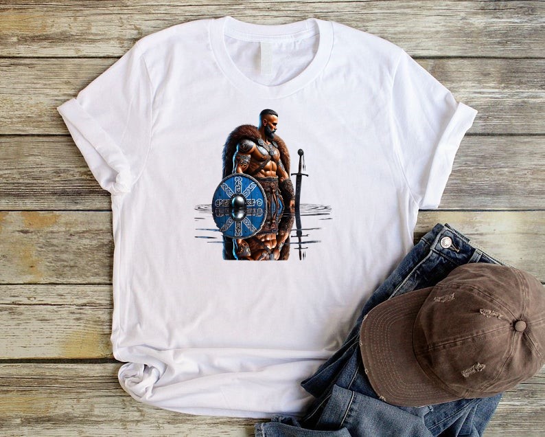 Homme Viking Eau transfert thermocollant impression dtf flex textile t-shirt homme femme enfant jeans veste sweat pull