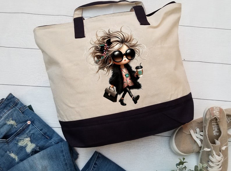 fillette boss transfert thermocollant impression dtf flex textile sac shopping plage mains dos sport