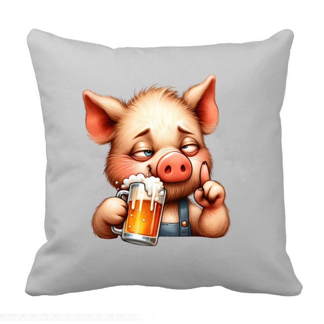 Cochon Bière transfert thermocollant impression dtf flex textile coussin oreillers accessoires déco