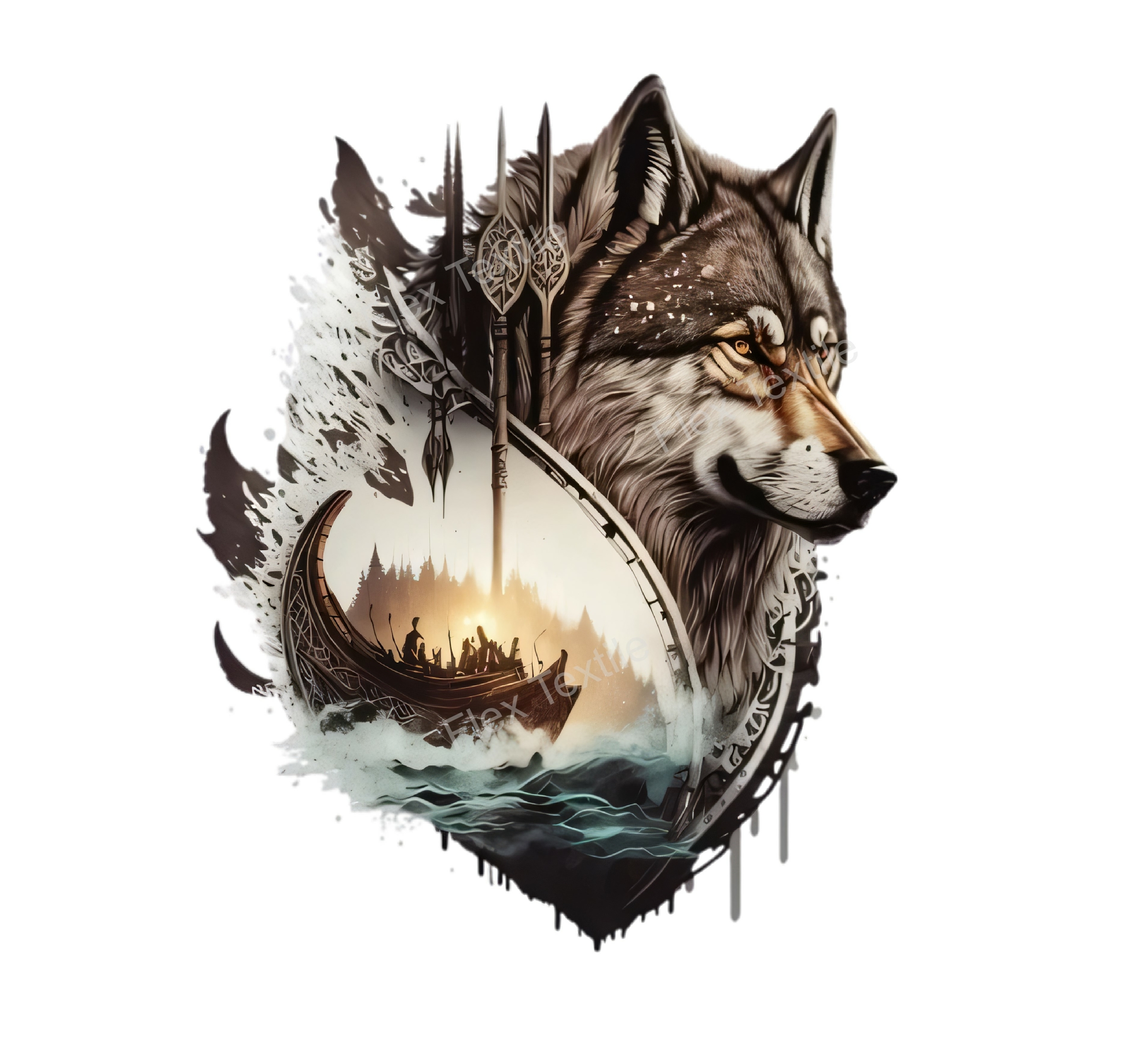 Autocollant Loup Sauvage 8x10 Cm - Pour Voiture, Moto, Vélo, Casque