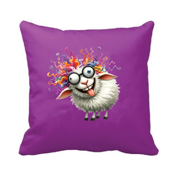 mouton cheveux humour transfert thermocollant impression dtf flex textile coussin oreillers accessoire déco
