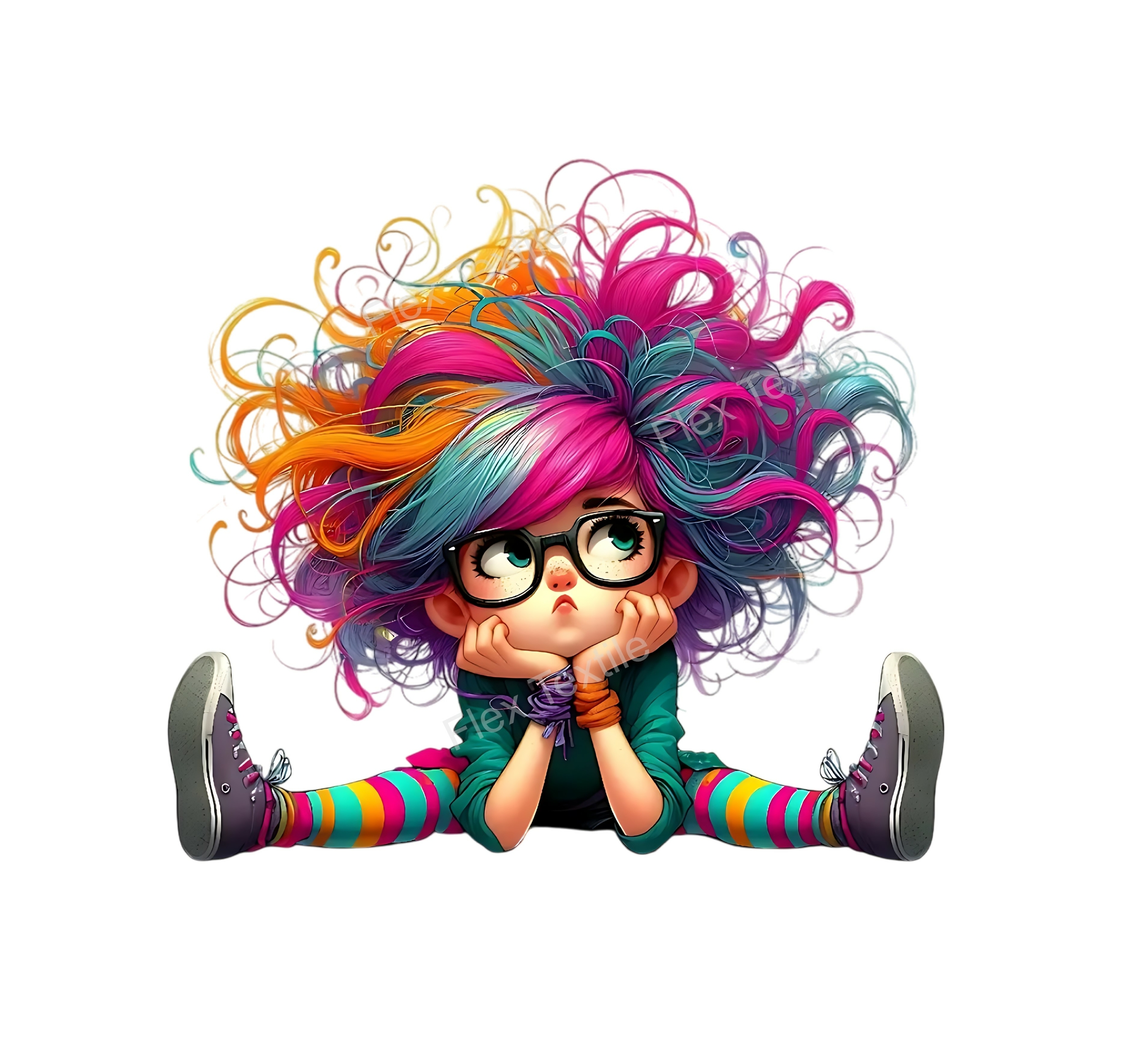 Humour Personnage Assis transfert thermocollant impression dtf flex textile