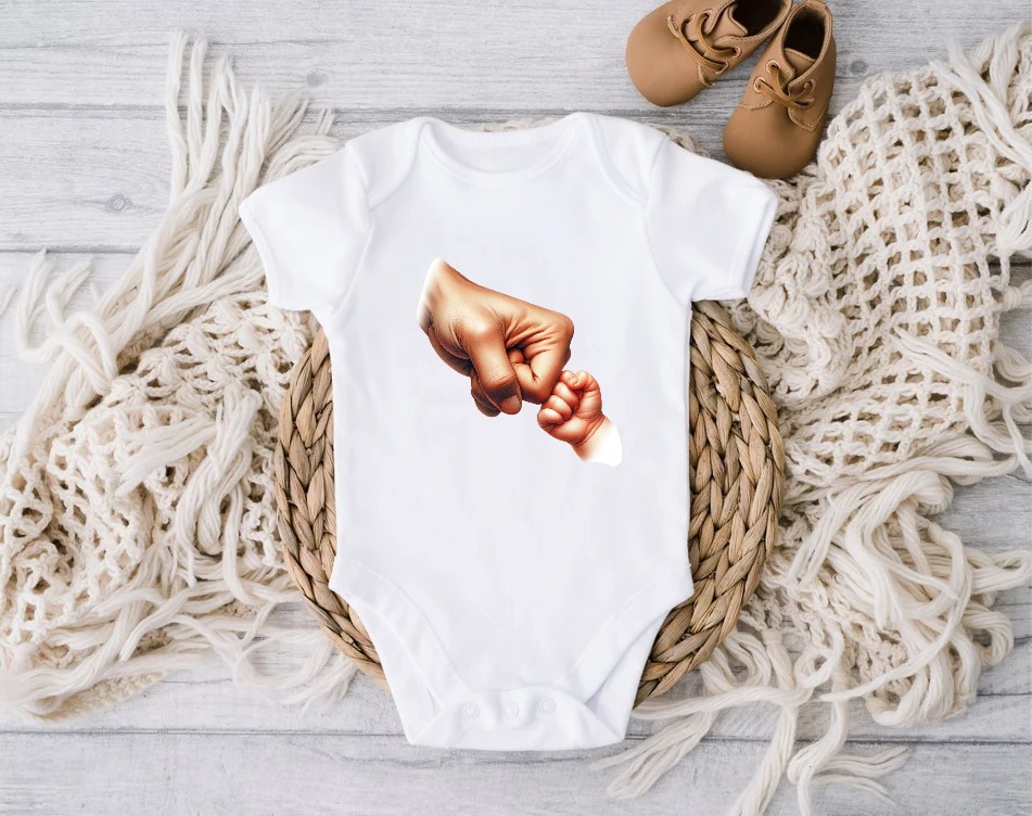 Fist Bump transfert thermocollant flex textile body bébé t-shirt