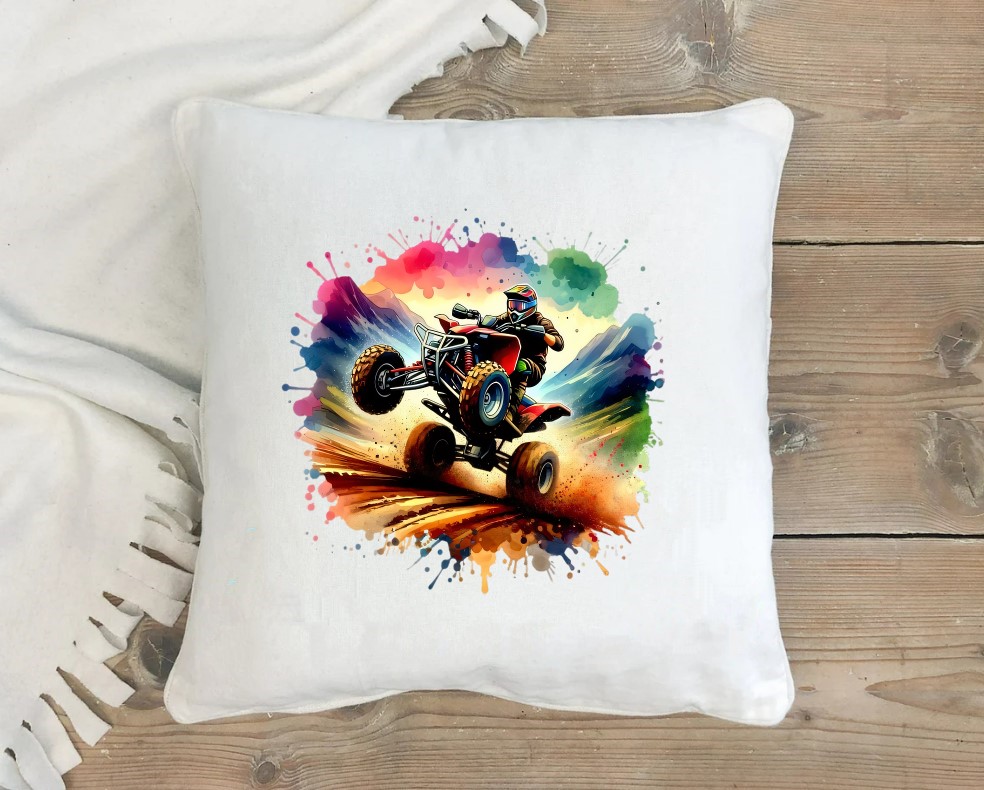Quad transfert thermocollant flex textile oreiller coussin déco